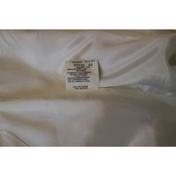 VTG Jessica McClintock for Gunne Sax Dress White Black Lace Size 1/2 0-2 Prom - Picture 9 of 9